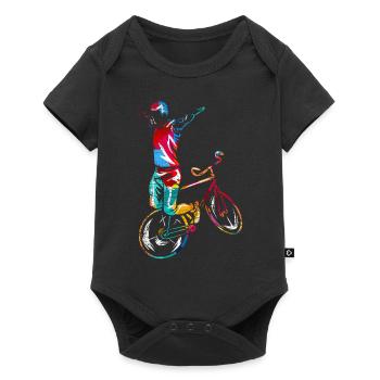 Cadeau velo d'art - Body à manches courtes Premium Bébé - noir - Devant