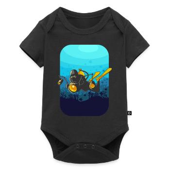UNDERWATER PHOTOGRAPHER with Camera Gift Diving - Baby Premium short-sleeve bodysuit - black - Front