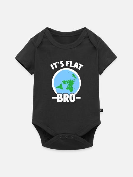 Flat Earth - Baby Premium Kurzarmbody - Schwarz