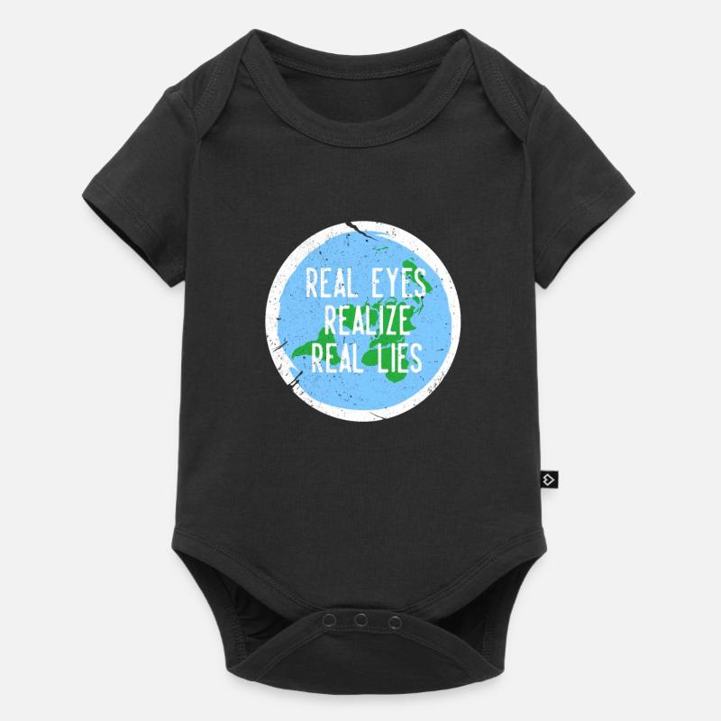 Cadeau de complot terre plate - Body à manches courtes Premium Bébé - noir