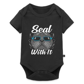Seal Seal Water Sea Sweet Gift - Baby Premium short-sleeve bodysuit - black - Front