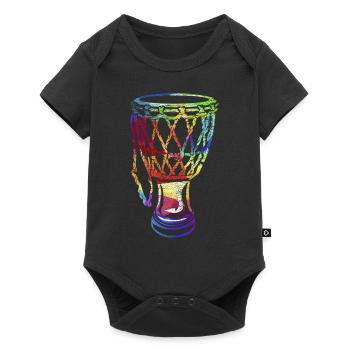 Djembe goblet drum gift - Baby Premium short-sleeve bodysuit - black - Front