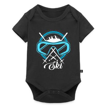 To ski - Baby Premium short-sleeve bodysuit - black - Front