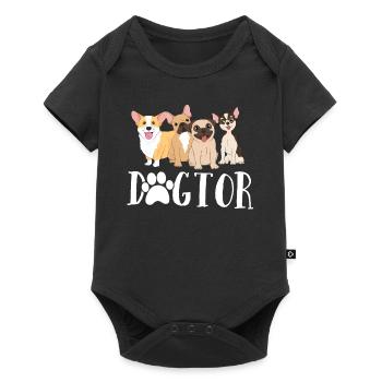 Dogtor lustiger Hundedoktor Vet Tech Veterinarian - Baby Premium Kurzarmbody - Schwarz - Vorne
