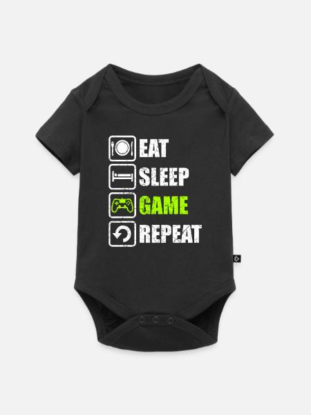 Gaming Gamer Game - Baby Premium Kurzarmbody - Schwarz