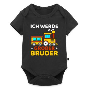Je serai grand frère locomotive - Body à manches courtes Premium Bébé - noir - Devant