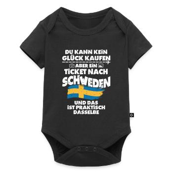 Schweden - Baby Premium Kurzarmbody - Schwarz - Vorne