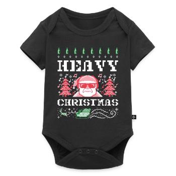 Laide Noël Design Heavy Metal - Body à manches courtes Premium Bébé - noir - Devant