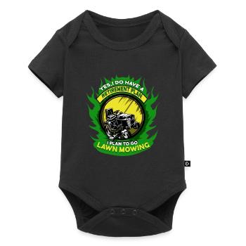 Lawn mower gardener mowing mowing the lawn - Baby Premium short-sleeve bodysuit - black - Front