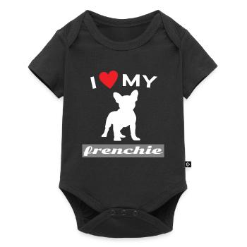 French bulldog - Baby Premium short-sleeve bodysuit - black - Front