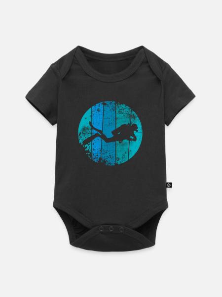 plongée - Body à manches courtes Premium Bébé - noir