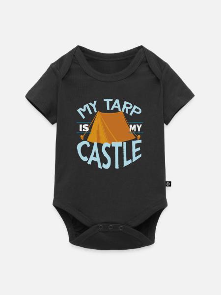 Zelt - Baby Premium Kurzarmbody - Schwarz