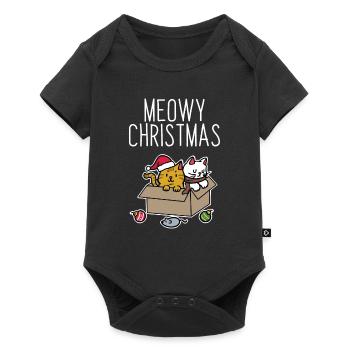 Noël de chats - Body à manches courtes Premium Bébé - noir - Devant