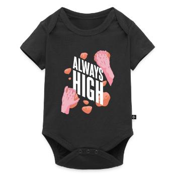 Climber Climbing Funny saying Always High - Baby Premium short-sleeve bodysuit - black - Front