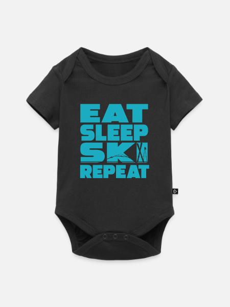 Ski - Baby Premium Kurzarmbody - Schwarz
