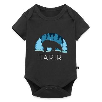 Tapir neige - Body à manches courtes Premium Bébé - noir - Devant