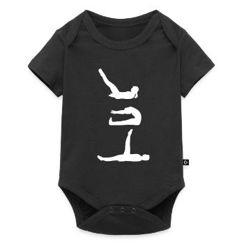 Pilates silhouette - Baby Premium short-sleeve bodysuit - black - Front