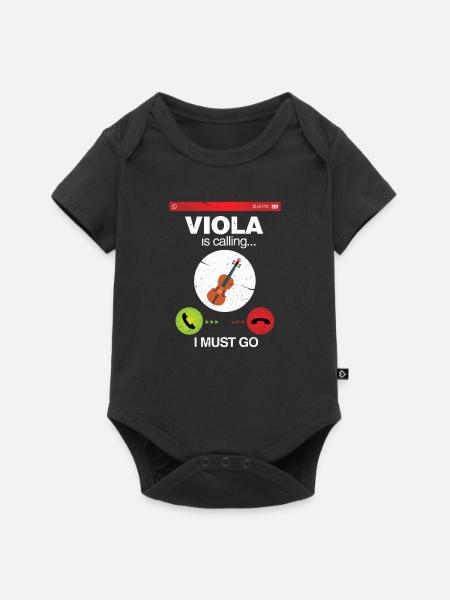 Viola - Baby Premium Kurzarmbody - Schwarz