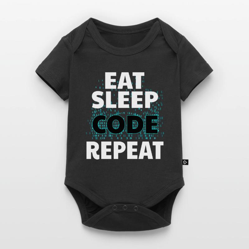 Eat Sleep Code Computer Science Programming Nerd Java Baby Premium short-sleeve bodysuit