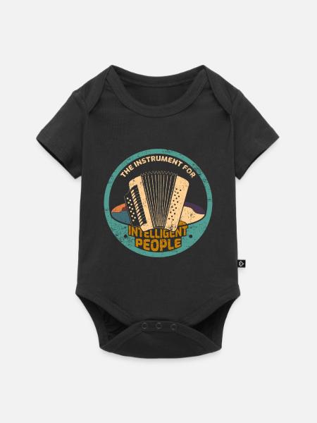 Accordeon - Baby Premium Kurzarmbody - Schwarz