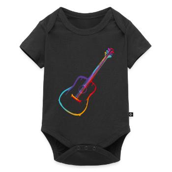 Dégradé de couleur Guitare acoustique - Body à manches courtes Premium Bébé - noir - Devant