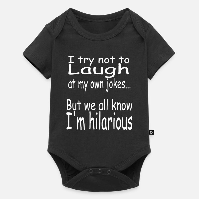 Lustig Witz Witze Witzbold Spaß - Baby Premium Kurzarmbody - Schwarz