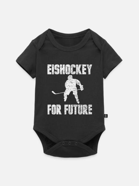 Eishockey - Baby Premium Kurzarmbody - Schwarz