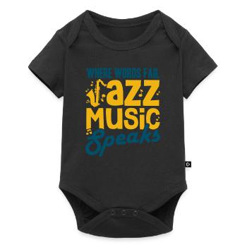 Jazz - Baby Premium Kurzarmbody - Schwarz - Vorne