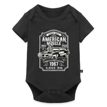 Auto Design American Muscle for auto mechanics - Baby Premium short-sleeve bodysuit - black - Front