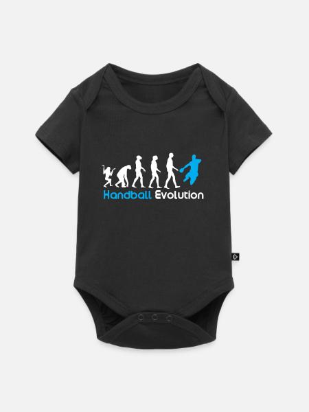 Handball Evolution - Baby Premium Kurzarmbody - Schwarz