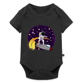 Astronaut On Rocket - Baby Premium short-sleeve bodysuit - black - Front