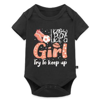 Footballeur Joueur Soccer Girl Gift - Body à manches courtes Premium Bébé - noir - Devant