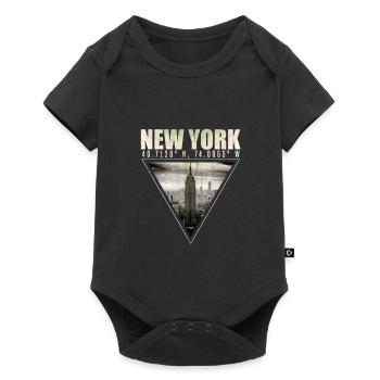 New York coordinates - Baby Premium short-sleeve bodysuit - black - Front