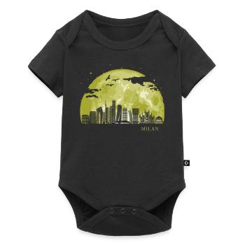 MILAN Moon Light Nuit Etoiles Skyline - Body à manches courtes Premium Bébé - noir - Devant