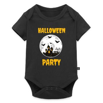 Halloween party castle bat moon - Baby Premium short-sleeve bodysuit - black - Front