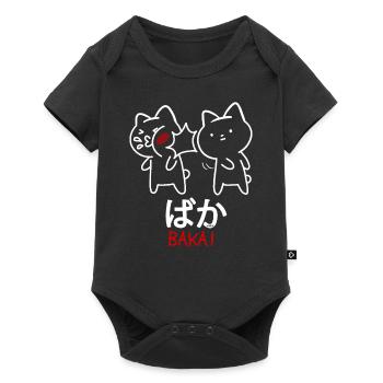 Anime Otaku Lustig Baka Katze Katzen - Baby Premium Kurzarmbody - Schwarz - Vorne