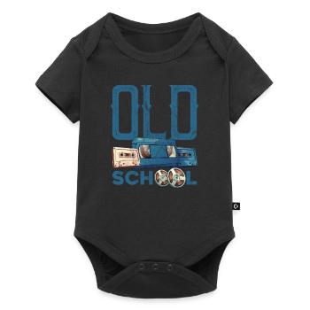 Old School Vintage Party Costume Outfit - Baby Premium short-sleeve bodysuit - black - Front