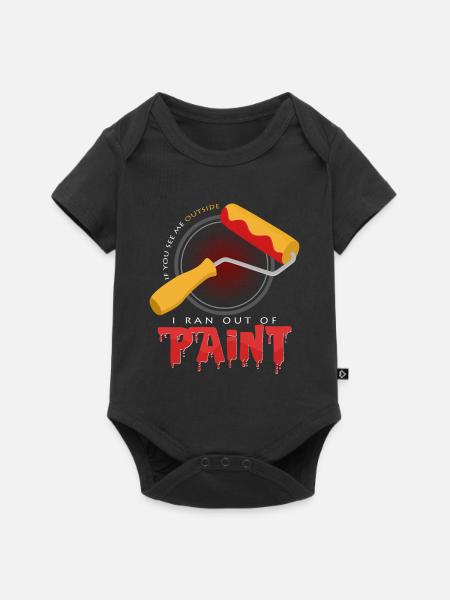 Malerei - Baby Premium Kurzarmbody - Schwarz