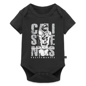Calisthenics Street Fitness Muscle-Up - Baby Premium short-sleeve bodysuit - black - Front