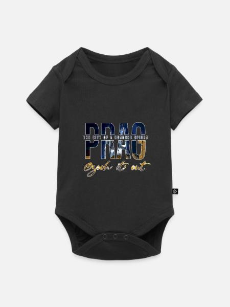 Prag - Baby Premium Kurzarmbody - Schwarz