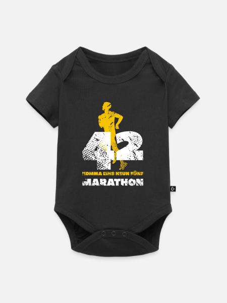 maratona - Body Premium a maniche corte per neonati  - nero