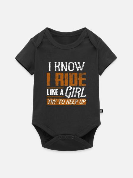 Reiter Mädchen Pferdemädchen - Baby Premium Kurzarmbody - Schwarz