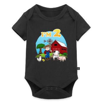 Farm I am 2 years 2nd birthday - Baby Premium short-sleeve bodysuit - black - Front