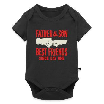 father son - Baby Premium short-sleeve bodysuit - black - Front