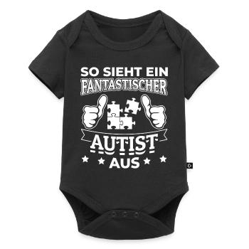 fantastischer autist - Baby Premium Kurzarmbody - Schwarz - Vorne