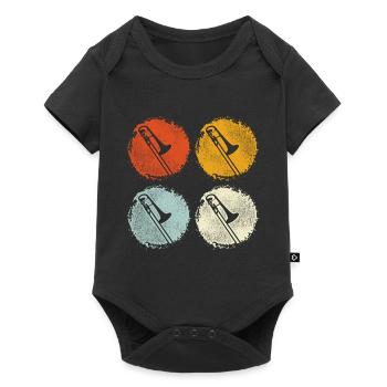 Posaune - Baby Premium Kurzarmbody - Schwarz - Vorne