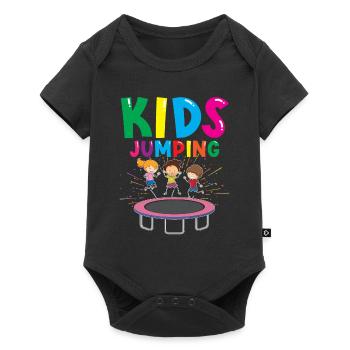Jumping Kids Trampoline Kids Jumpen Fitness - Baby Premium short-sleeve bodysuit - black - Front