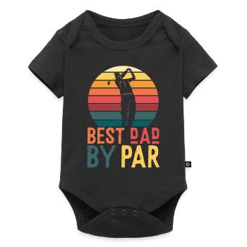 Meilleur papa par père de golf disant - Body à manches courtes Premium Bébé - noir - Devant
