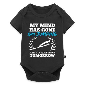Ski Jumping Ski Jumper Ski Jumping Gift - Baby Premium short-sleeve bodysuit - black - Front