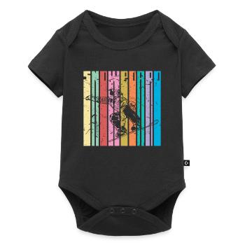 Snowboarden - Baby Premium Kurzarmbody - Schwarz - Vorne